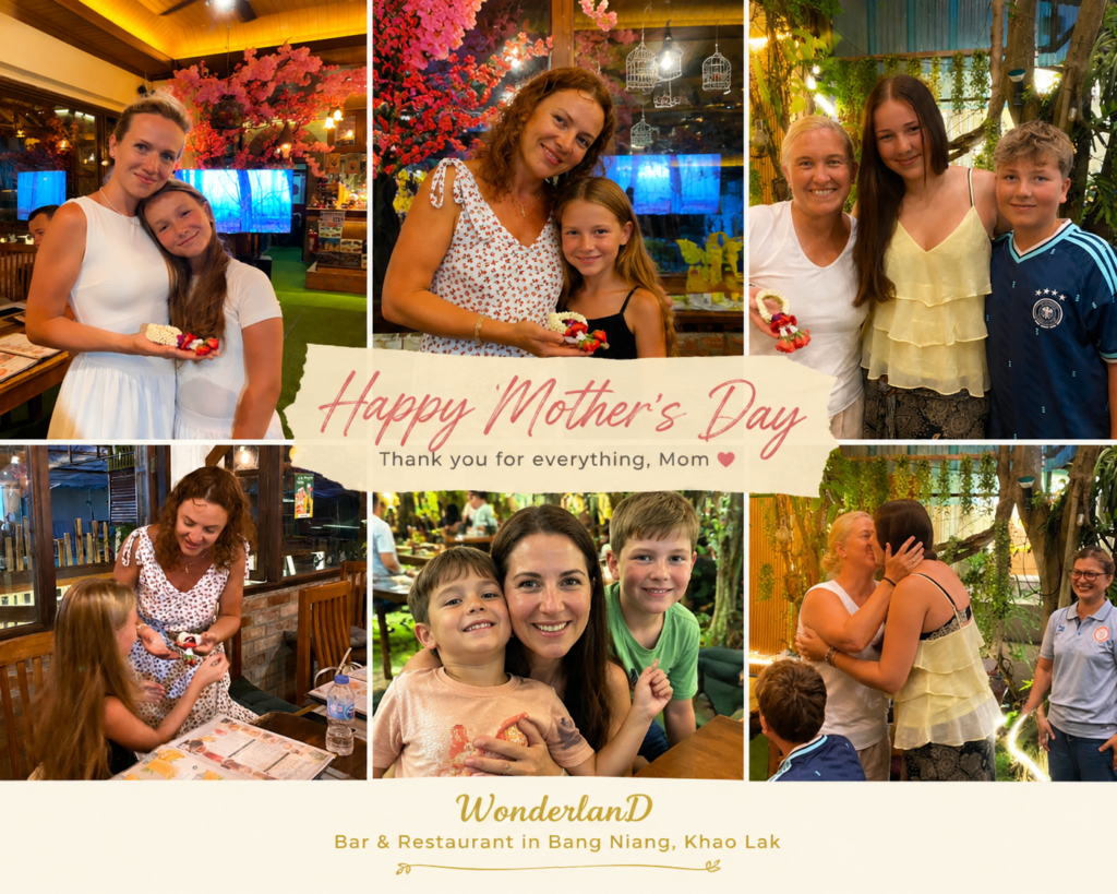 Mother’s Day family celebration at a restaurant in Khao Lak – WonderlanD Bar & Restaurant