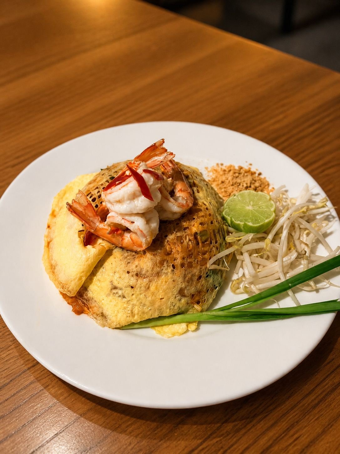 Pad Thai with prawns at WonderlanD Bar and Restaurant, Khao Lak